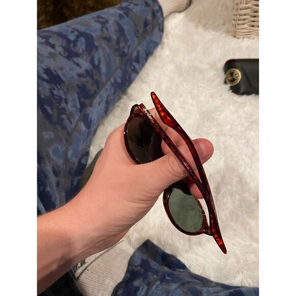 Vintage B&L Ray Ban W2835 Cherry Tortoise G15 Glass Side Street Cats Cateye Case - Picture 7 of 9